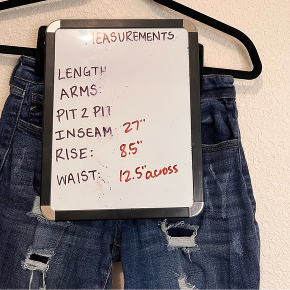 Kancan Mid Rise Super Skinny Jeans Dark Wash Distressed Womens Size 5/26 - Picture 7 of 10